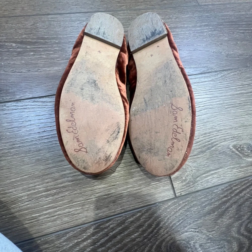 Sam Edelman Girls Felicia Mini Ballet Flats Deep Orchard Velvet Fall/Holiday